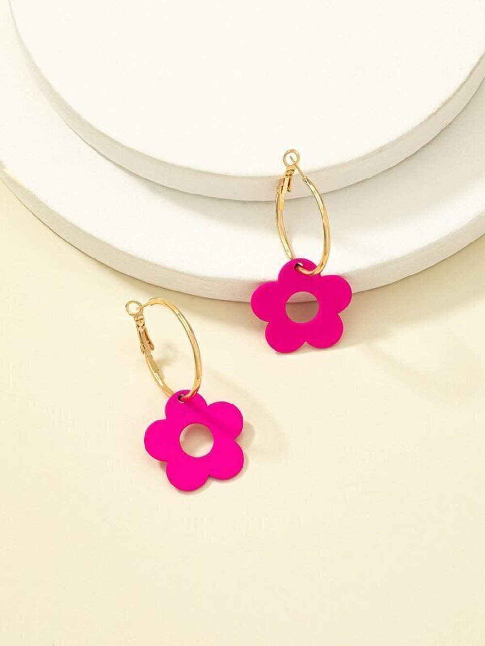 Flower Drop Earrings - Picture 2 of 4